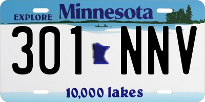 MN license plate 301NNV