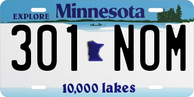 MN license plate 301NOM