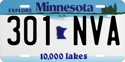 MN license plate 301NVA