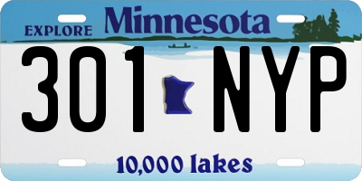 MN license plate 301NYP