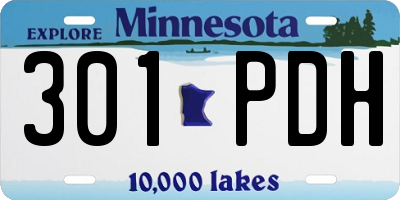 MN license plate 301PDH