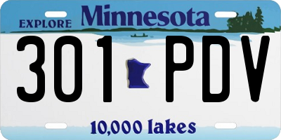 MN license plate 301PDV