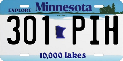 MN license plate 301PIH