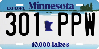 MN license plate 301PPW