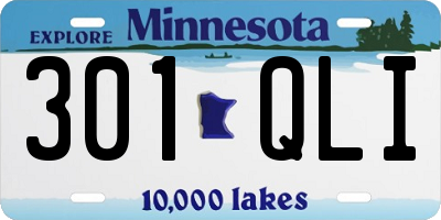 MN license plate 301QLI