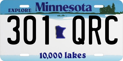 MN license plate 301QRC