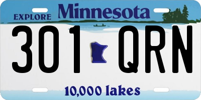 MN license plate 301QRN