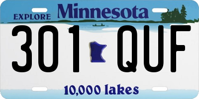 MN license plate 301QUF