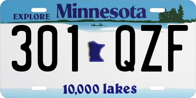 MN license plate 301QZF