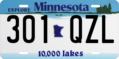MN license plate 301QZL