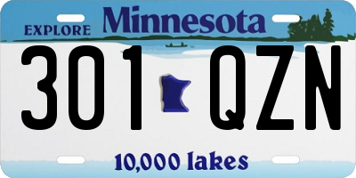 MN license plate 301QZN
