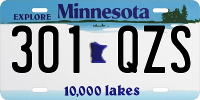 MN license plate 301QZS