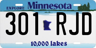 MN license plate 301RJD