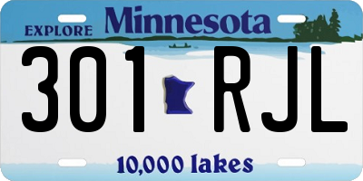 MN license plate 301RJL