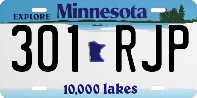 MN license plate 301RJP