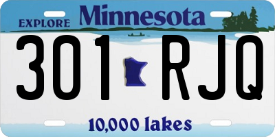 MN license plate 301RJQ
