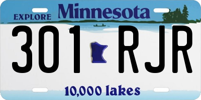 MN license plate 301RJR