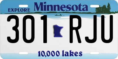 MN license plate 301RJU
