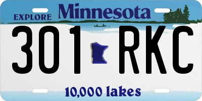 MN license plate 301RKC