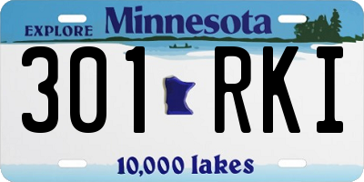 MN license plate 301RKI