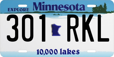 MN license plate 301RKL