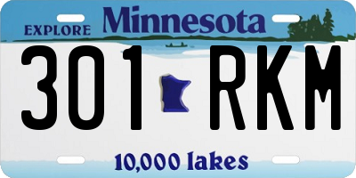 MN license plate 301RKM