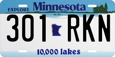 MN license plate 301RKN
