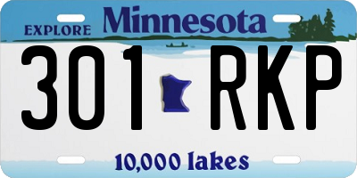 MN license plate 301RKP