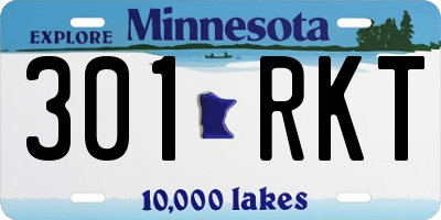 MN license plate 301RKT