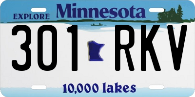 MN license plate 301RKV