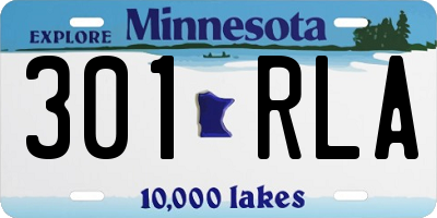 MN license plate 301RLA