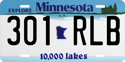 MN license plate 301RLB