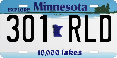 MN license plate 301RLD