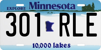MN license plate 301RLE