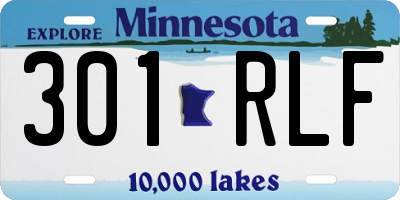 MN license plate 301RLF