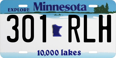 MN license plate 301RLH