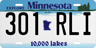 MN license plate 301RLI