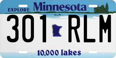 MN license plate 301RLM