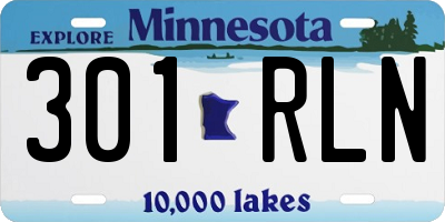 MN license plate 301RLN