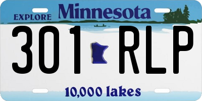 MN license plate 301RLP