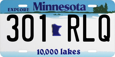 MN license plate 301RLQ