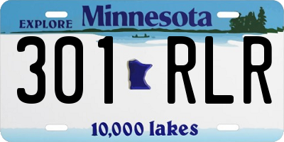 MN license plate 301RLR