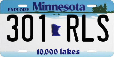 MN license plate 301RLS