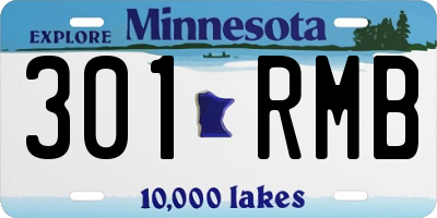 MN license plate 301RMB
