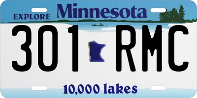 MN license plate 301RMC