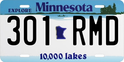 MN license plate 301RMD