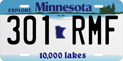 MN license plate 301RMF