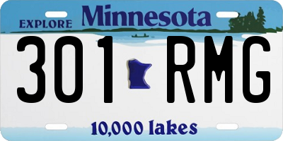 MN license plate 301RMG