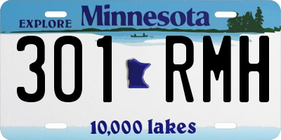 MN license plate 301RMH