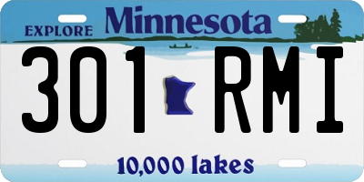 MN license plate 301RMI